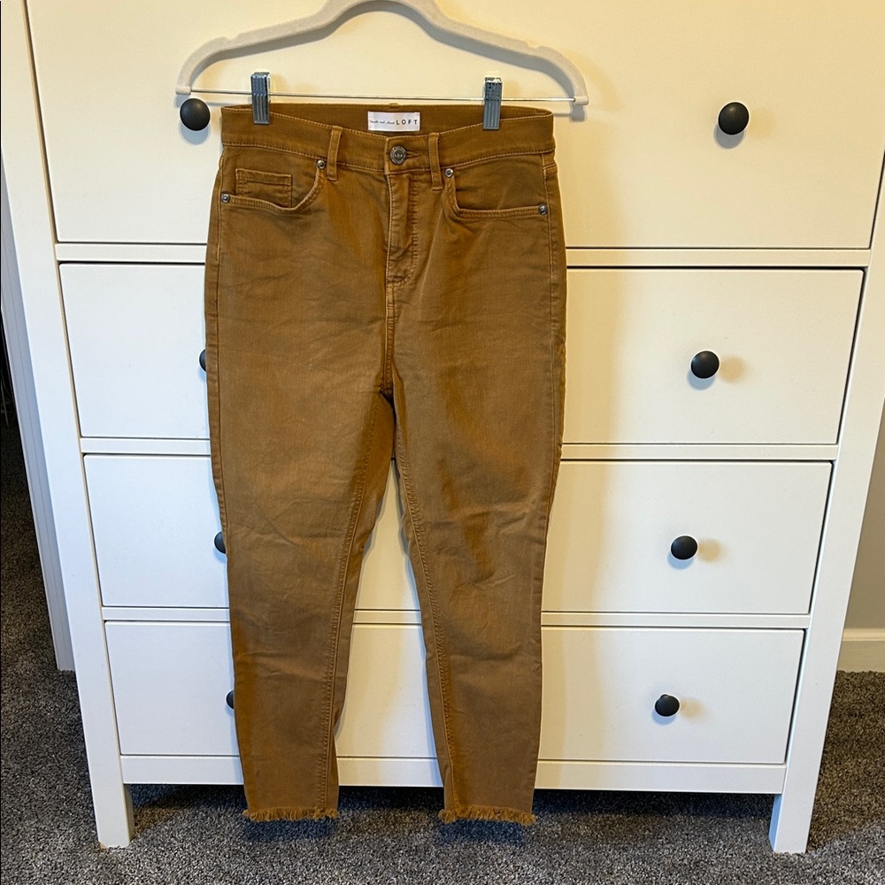 Loft High Waist Skinny Crop Jeans